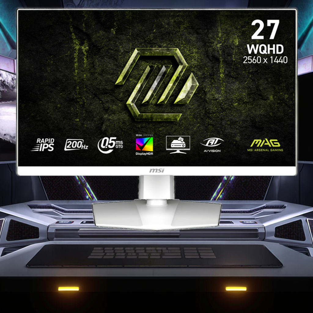 MSI 27-inch 2K 200Hz Gaming Monitor White Blade MAG274QRFWE20