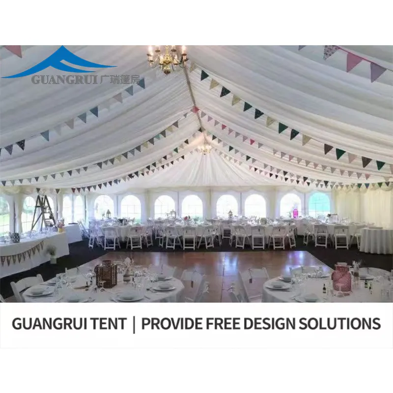 500 People Marquee Luxury Wedding Tent Big Outdoor Wedding Transparent PVC Scraper Tarpaulin for Sale