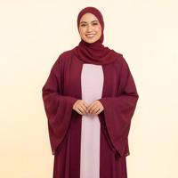 Abaya ouverte pour femmes, longueur des manches 52-62 cm, vêtements islamiques modestes
