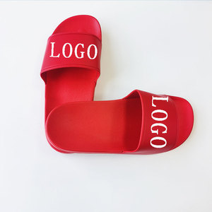 Logo personnalisé Bas Prix OEM Articles de Sport Design <span class=keywords><strong>Fantaisie</strong></span> Chaussons de Plage Mariage Uni Rouge PVC Semelle Hommes Femmes Logo Imprimé Tongs - Product Image 3