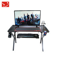 Bureau d'ordinateur portable pliable multifonction en métal pour jeux