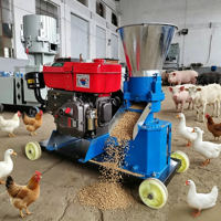 Mesin Pelet Pakan Ternak Unggas Listrik Tegangan Khusus, Granulator Pakan Ternak, Mesin Pengolah Pelet Pakan Peternakan Kecil