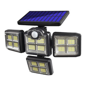 Four Sided Solar Led Wall <b>Light</b> With <b>Motion</b> <b>Sensor</b> Outdoor Waterproof Courtyard Lighting - Product Image 1