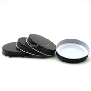 58-400 58mm Couvercle en métal noir Doublure en plastisol avec bord blanc - Product Image 1