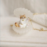 Kalung Liontin Tetesan Minyak Seri Hewan Kucing Lucu Bahan Stainless Steel Comiya 2026, Perhiasan Fashion Wanita OEM