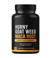 Kapsul Ekstrak Tanaman Horny Goat Weed Suplemen Pria dengan Akar Maca Hitam untuk Mendukung Stamina dan Energi