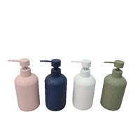 Distributeur de savon liquide en résine en gros, design moderne, écologique, durable, texture pierre, pour comptoir (lotion/shampoing/savon pour les mains)