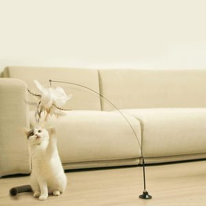 Giocattoli interattivi automatici del gatto della bacchetta del giocattolo del gatto per i giocattoli naturali della palla della piuma dell'uccello a mani libere del gatto dell'interno - Product Image 6