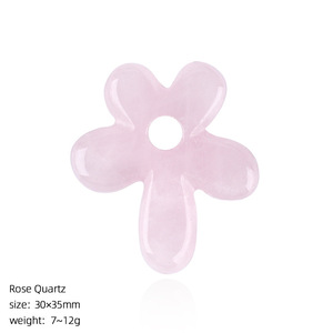 Natural Quartz Crystal Petal Beads Irregular Polished Stone Chips Handmade WUXIA Brand Women Jewelry Pendant <b>Key</b> Chain Making - Product Image 1