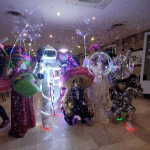 Costume de vêtements lumineux danse créative Flash coloré LED lumières vêtements de fête de noël combinaison spatiale rougeoyante - Product Image 2