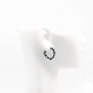 yunnique Huggie <b>Earrings</b> Geometric Hollow Titanium Steel Unisex Stud Jewelry Fashion <b>Hoop</b> Earings - Product Image 4