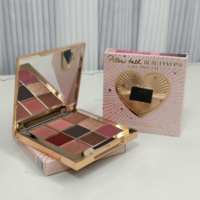 Palet Eyeshadow Shimmer Pearlescent Matte Finishes untuk Warna Gelap/Cerah - Desain Broken Diamond Smoked Cool