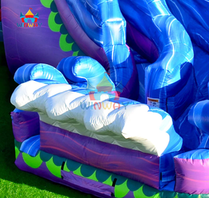 Toboggan aquatique gonflable de qualité commerciale avec piscine et vague océanique pour les locations de fêtes d'été pour enfants - Product Image 4