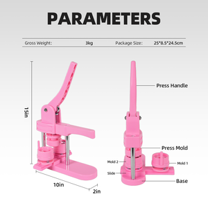 <span class=keywords><strong>Machine</strong></span> polyvalente pour la fabrication de badges et d'aimants de réfrigérateur avec moule de 58 mm - Product Image 6