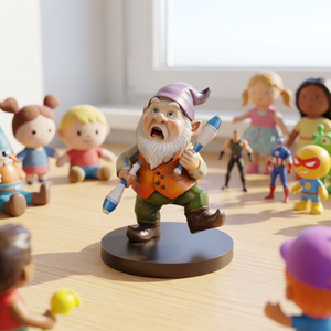 Statua di Gnomo Divertente in Resina Personalizzata, Decorazione da Giardino, Figurina Espressiva di Nano Dipinta a Mano, Novità in Poliresina OEM all'Ingrosso - Product Image 6