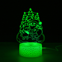 Lampe de bureau LED 3D personnalisée en acrylique à effet d'illusion pour chambre d'enfant, style moderne, recharge USB, veilleuse de Noël pour base de table
