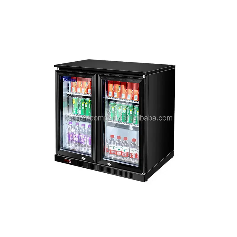 Refrigerador de 3 portas deslizantes em aço inoxidável para mini bar de festas