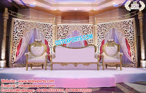 Gran Srilankan boda escenario con templos Srilankan boda recepción etapa gran Rajwada boda fibra de configuración - Product Image 4