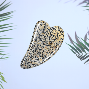 Jedite dalmation Jasper พวงกุญแจ Gua เครื่องมือมือสำหรับเซรั่มน้ำมันเครื่อง<span class=keywords><strong>นวด</strong></span>หน้าพร้อมกระดานขูดและโลโก้ guasha - Product Image 2