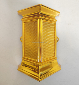 Juego de Accesorios para Ataúd, Decoración de Esquinas de Ataúd Estilo Pilar Clásico, Material ABS/PP Chapado en Oro - Product Image 6