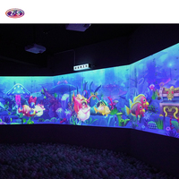 Nouvelle technologie, projection murale immersive personnalisable en intérieur, grand jeu interactif de lancer de balles sur mur pour parc d'attractions