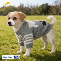 Pull en tricot chaud d'hiver pour chien, motif imprimé personnalisé, rayé, à manches courtes, pull de luxe pour chien, vêtements pour chiot, fabricant OEM