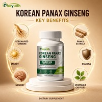 Capsules de bien-être à base de ginseng, ginsénosides et ginkgo biloba, marque privée, pour adultes, formule personnalisée OEM