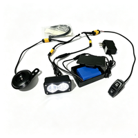 Lampe LED à double lentille rechargeable 1,5H Baja Light avec klaxon, batterie intégrée rechargeable, étanche IP67 pour VTT, UTV, moto tout-terrain