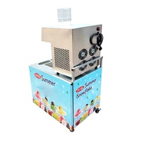 Machine à glace coréenne multifonctionnelle Bingsu, machine à glace en flocons autonettoyante, 220V, usage commercial, 750W, chariot pliable