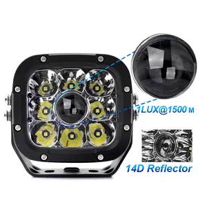 Lama Penerangan Rentang Auto Sistem Pencahayaan Spot Beam 50W 5 Inch Super Terang 5 Polong 4X4 Persegi off Road Lampu Kerja Led