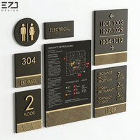 Système de signalétique personnalisé EZD : Plaques de numéro de chambre en bois, panneaux directionnels pour hôtels, appartements et complexes hôteliers