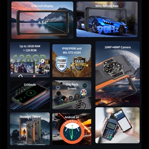 EU KingKong 2 Octa Core สมาร์ทโฟนพันธุ์อึดบางเฉียบ มาตรฐาน IP68 ระบบปฏิบัติการ Android 14 แรม 16GB ความจุ 128GB หน้าจอ 6.56 นิ้ว 90Hz รองรับ NFC GSM LTE ป้องกันการกระแทก - Product Image 5