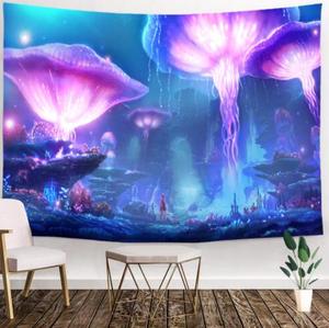 Dernière forêt de champignons Fest tapisserie imprimée en 3D pour la fête - Product Image 2