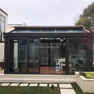 Grosir abu-abu rumah modern-CAYOE Rumah Konservasi Ruangan Kaca Ruang Matahari Aluminium