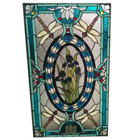 Vitrail personnalisé et porte Scenic Tree Design pour église et bâtiments
