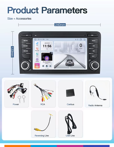 Reproductor Multimedia para Auto con Sistema Linux para <span class=keywords><strong>Audi</strong></span> A3 8P 2003-2012 S3 <span class=keywords><strong>RS3</strong></span>, Carplay Inalámbrico, Android Auto, Reproductor de DVD, Unidad Principal MMI, Reproductor de Audio - Product Image 6