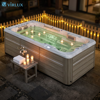 VIRLUX Jardin Sans fin Acrylique Hors Sol Bain SPA Bain à remous Piscine extérieure en acrylique