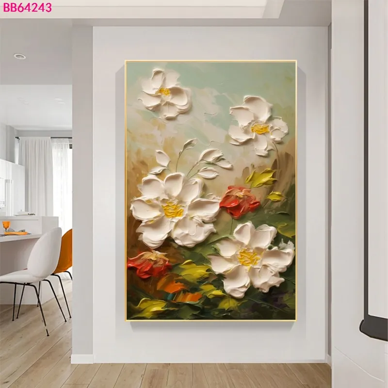Living Room Decoration wall art Restaurant Modern Minimalist flower art custom oil handmade painting