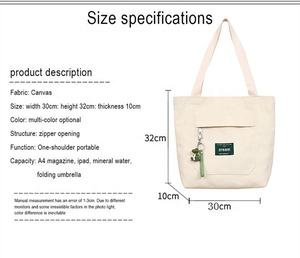 Grands sacs à main en toile personnalisés pour femmes, sac d'école portable pour étudiants, sac de shopping fourre-tout - Product Image 6