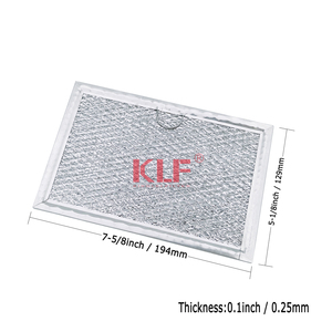 Taille personnalisée 7-5/8X5X3/32 pouces 2 paquets de filtre à <span class=keywords><strong>micro</strong></span>-<span class=keywords><strong>ondes</strong></span> en maille de papier d'aluminium de remplacement - Product Image 2
