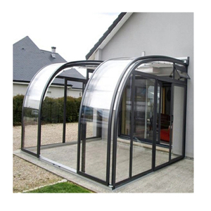 D-TOP verre grande baie maison petite villa maison préfabriquée véranda avec toit pour piscine véranda en verre maison de maison - Product Image 6