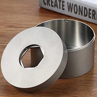 Cendrier à cigares en alliage d'aluminium gravé au laser, cendrier à cigares avec logo personnalisé, cendrier anti-poussière pour la maison