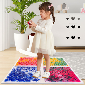 Piastrelle Sensoriali Blu in ABS Antiscivolo Personalizzate per Sala Giochi, Numerate 100 Pezzi, Giocattoli Educativi per Bambini - Product Image 1
