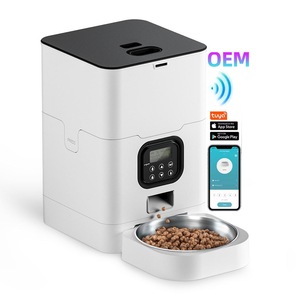 Distributeur de nourriture sèche <span class=keywords><strong>pour</strong></span> animaux de compagnie 4L WIFI intelligent, minuterie à <span class=keywords><strong>4</strong></span> repas, enregistreur vocal 10s, mangeoire automatique programmable simple <span class=keywords><strong>pour</strong></span> chats et chiens - Product Image 1