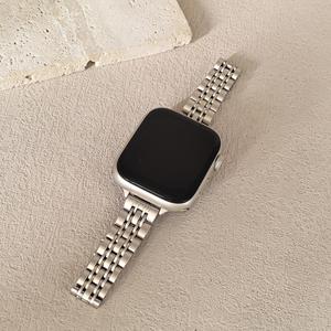 Correa de reloj Upro Seven Bead Slim Luxury para mujer, compatible con Apple Watch Series 9, 8, 7, 40mm, 41mm, 44mm, 45mm, color Starlight Rose Gold. - Product Image 3