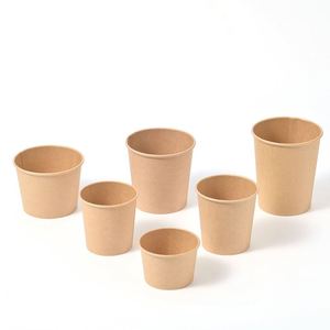 Oil Resistant Kraft Paper Food Bucket Disposable <b>Microwave</b> Safe Camping Soup Porridge Cup Biodegradable Takeaway Container <b>Lids</b> - Product Image 4