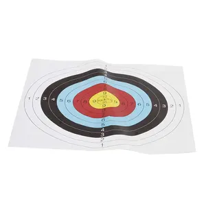 Kertas Target panahan, standar 60 cm 10 cincin, latihan menembak wajah penuh, campuran latihan berburu, busur dan panah