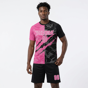 ชุดฟุตบอลแบบกำหนดเอง ชุดทีมฟุตบอลพร้อมชื่อ เบอร์ และโลโก้ พิมพ์ลายแบบ Sublimation เสื้อสำหรับผู้ใหญ่แบบ Unisex - Product Image 3
