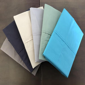 Ensemble de draps de lit en coton 100% personnalisé, confortable, anti-acariens, 3 pièces, avec 1 <span class=keywords><strong>drap</strong></span> plat et <span class=keywords><strong>2</strong></span> taies d'oreiller - Product Image 4