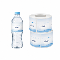 Étiquettes pour bouteilles d'eau pour machine d'étiquetage automatique, autocollants BOPP personnalisés imperméables pour l'emballage d'eau minérale